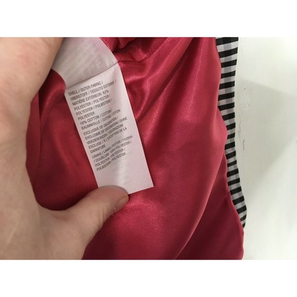 Dennis Basso Water Resistant Gingham Anorak Jacket Embellished Black White - Picture 10 of 11